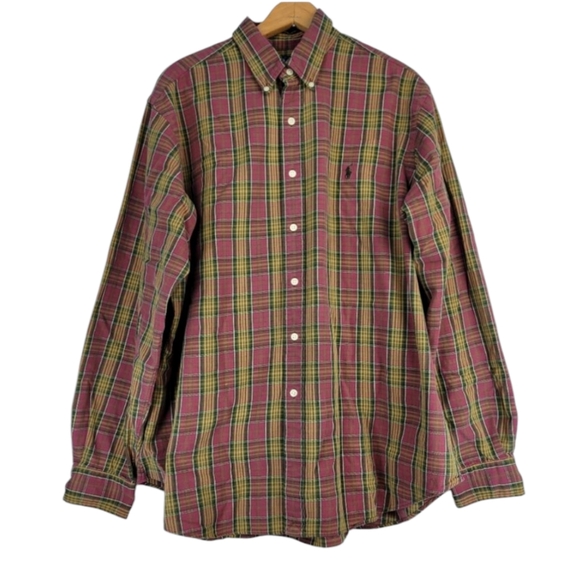 Ralph Lauren Mens Shirt Size XL Plaid Button Down - Picture 1 of 11